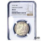 1918 Illinois Half Dollar NGC MS64