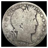 1904-S Silver Barber Half Dollar NICELY CIRCULATED