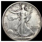 1918-S Silver Walking Liberty Half Dollar NEARLY U