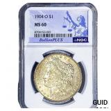 1904-O Morgan Silver Dollar NGC MS60