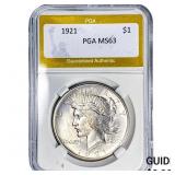 1921 Silver Peace Dollar PGA MS63
