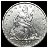 1858-O Silver Half Dollar CHOICE AU
