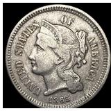 1865 Nickel Three-Cent Piece NEARLY UNCIRCULATED