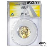 1953 Jefferson Nickel ANACS PF67