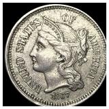 1867 Nickel Three-Cent Piece CLOSELY UNCIRCULATED
