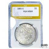 1881-S Morgan Silver Dollar PGA MS64