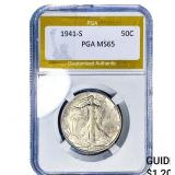 1941-S Walking Liberty Half Dollar PGA MS65