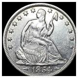 1854-O Silver Half Dollar CLOSELY UNCIRCULATED