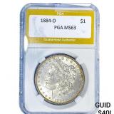 1884-O Morgan Silver Dollar PGA MS63