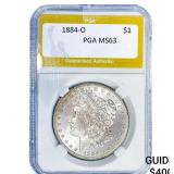1884-O Morgan Silver Dollar PGA MS64