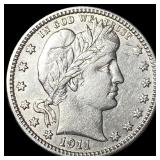 1911-S Silver Barber Quarter UNCIRCULATED
