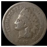 1867 Indian Head Cent NICELY CIRCULATED