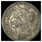 1881 Nickel Three-Cent Piece LIGHTLY CIRCULATED
