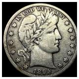 1895-S Silver Barber Half Dollar NICELY CIRCULATED