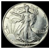 1943-D Silver Walking Liberty Half Dollar GEM  BU