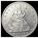 1853 Arrows Seated Liberty Half Dollar CLOSELY UNC