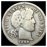 1896-O Silver Barber Dime NEARLY UNCIRCULATED