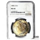 1885-O Morgan Silver Dollar NGC MS66