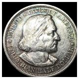 1893 Silver Columbian Half Dollar NEARLY UNCIRCULA