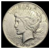 1925-S Silver Peace Dollar NEARLY  UNCIRCULATED