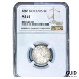 1883 Liberty Victory Nickel NGC MS65 No Cents
