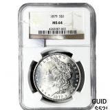 1879 Morgan Silver Dollar NGC MS64
