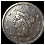 1841 Braided Hair Large Cent NEARLY UNCIRCULATED
