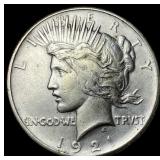 1921 Silver Peace Dollar NEARLY UNCIRCULATED