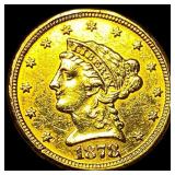 1878 Liberty Head Gold Quarter Eagle $2.50 HIGH GR