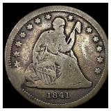 1841 Seated Liberty Quarter NEARLY UNCIRCULATED