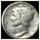 1921-D Silver Mercury Dime NICELY CIRCULATED