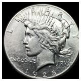 1928 Silver Peace Dollar CLOSELY UNCIRCULATED