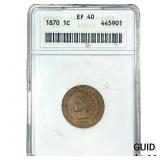 1870 Indian Head Cent ANACS EF40