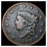 1819 Coronet Head Large Cent LIGHTLY  CIRCULATED