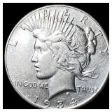 1934-S Silver Peace Dollar CLOSELY  UNCIRCULATED