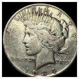 1934 Peace Silver Dollar LIGHTLY CIRCULATED