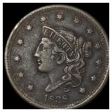 1838 Coronet Head Large Cent NEARLY  UNCIRCULATED