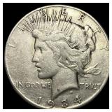 1934 Peace Silver Dollar NEARLY UNCIRCULATED