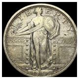 1917 Type 1 Standing Liberty Quarter CLOSELY UNCIR