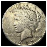 1934 Silver Peace Dollar LIGHTLY CIRCULATED