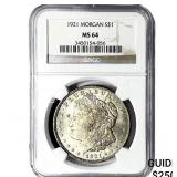 1921 Morgan Silver Dollar NGC MS64