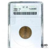 1886 Indian Head Cent ANACS EF45