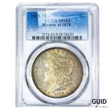 1878 7TF Morgan Silver Dollar PCGS MS63