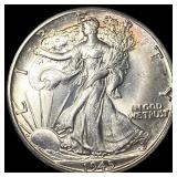 1945-D Silver Half Dollar Walking Liberty CHOICE B