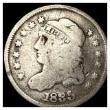 1835 Capped Bust Silver Half Dime LIGHTLY  CIRCUL