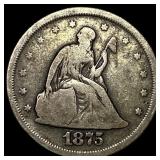 1875-S Silver Twenty Cent Piece LIGHTLY CIRCULATED