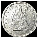 1857 Seated Liberty Quarter CHOICE AU