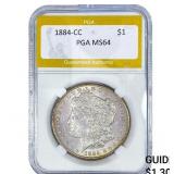 1884-CC Morgan Silver Dollar PGA MS64
