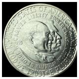 1953-S Silver Half Dollar Booker T. Washington/Car
