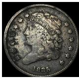 1835 Copper Half Cent NEARLY UNCIRCULATED